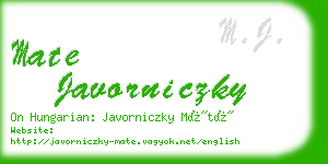 mate javorniczky business card